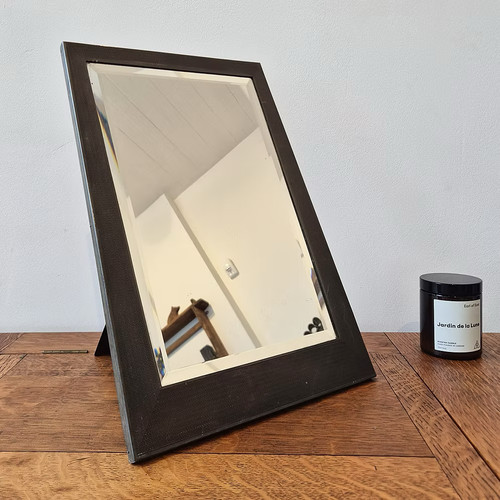 Art nouveau pewter mirror - pewter,