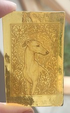 Stained glass Greyhound dog