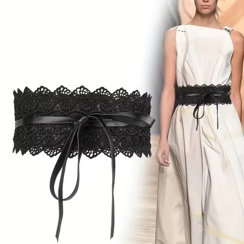 Wide bow tie belt soft - belt,