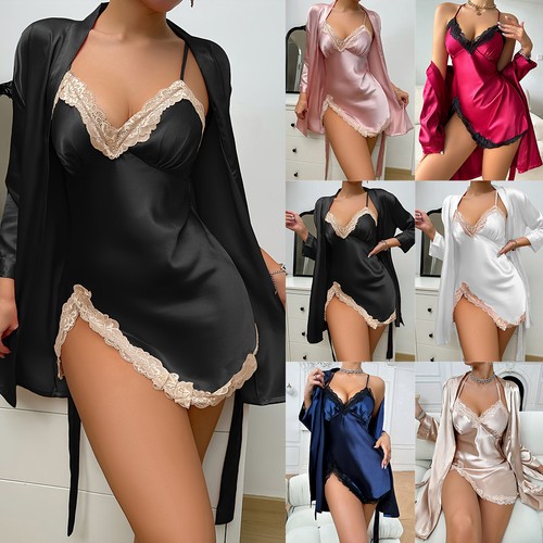 2pcs womens satin - 2pcs, silk