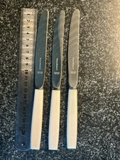 X3 Vintage Viners cutlery Faux Bone Handle Stainless Steel Knife R18