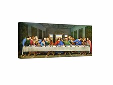 THE LAST SUPPER - DECOR LARGE WALL ART CANVAS FRAMED PICTURE 30X16INCH