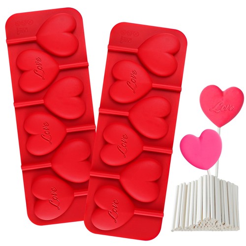 Heart lollipop molds - heart,