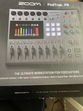 ZOOM Podcast Recorder Multi-Track Recorder Podtrak P8 Silver  (TESTED)
