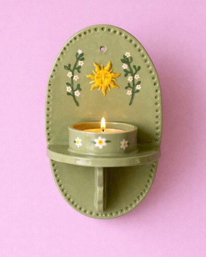Wall candle holder air drying - candle,