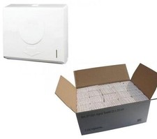 LUXURY C Fold Compact ABS Hand Paper Towel Dispenser FULL CASE 2ply WHITE PAPER