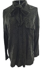 ZARA Animal Print Pussy Bow