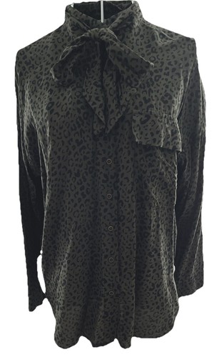 Zara animal print pussy bow - zara,
