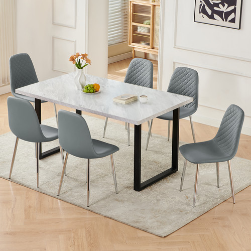 Marble effect wooden - effect, table