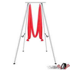 Aerial Stand Portable Aerial Rig Yoga Swing Bar w / 20ft Red Yoga Swing