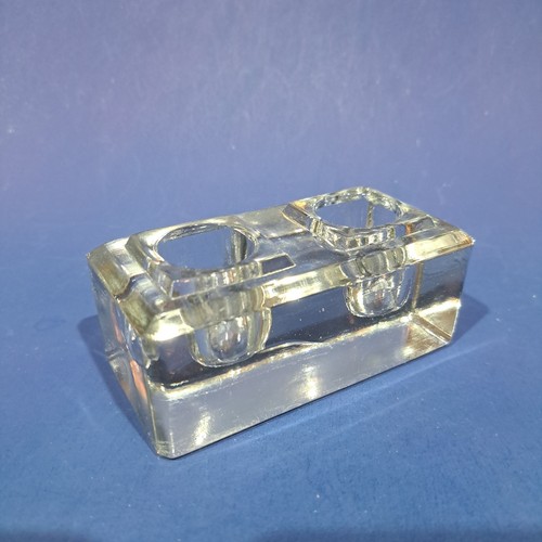 Vintage clear glass double ink - clear,