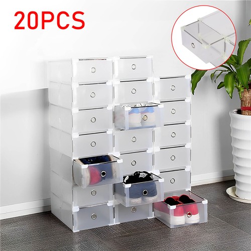 20x clear plastic shoe storage - 20x,