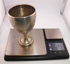 Antique 1861 Sterling Silver Cup by George Angell & Co 197 grams  damaged