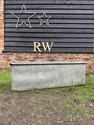 Vintage galvanised trough - vintage,