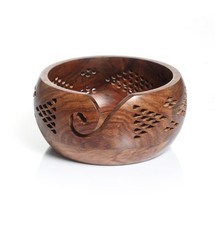 Premium Rosewood Yarn Bowl