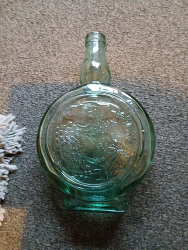 Green genie bottle - green, marked