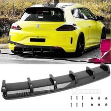 5 Shark Fins Wing Rear Diffuser Bumper Spoiler Lip For VW Scirocco 2008-2017