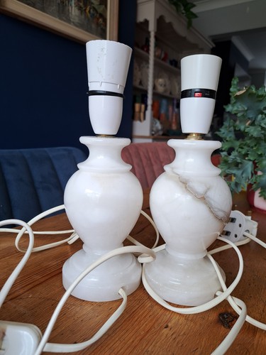 Pair white onyx - onyx,