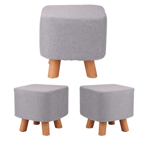 Square padded fabric - square, wooden