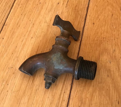 Antique brass tap - tap, sink
