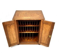 Antique Wooden Oak Tabletop Pigeon Hole Filing Cabinet / Storage Box / Cupboard