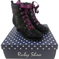 Ruby Shoo Black Velvet Beth