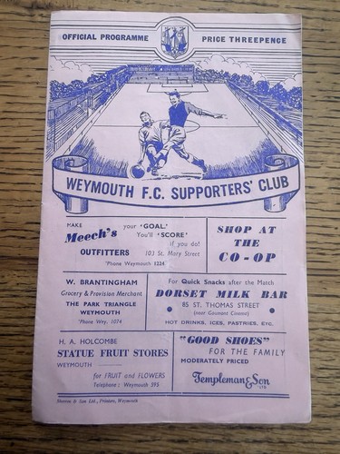Weymouth colchester united - weymouth, v