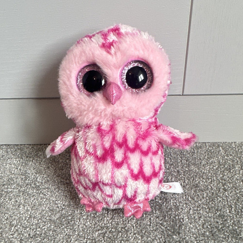 Pinky beanie boo owl plush - boo,