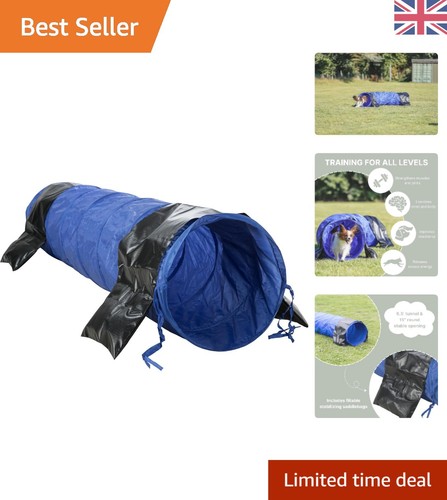 Portable blue agility tunnel - blue,