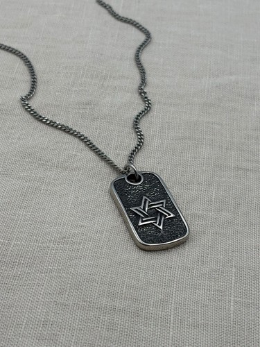Silver tone star david - silver,