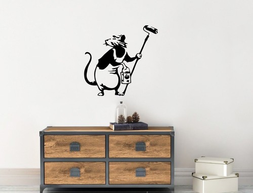 Banksy rat with paint roller - rat,
