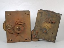 2X RAILWAY FUSEE DIAL CLOCK
