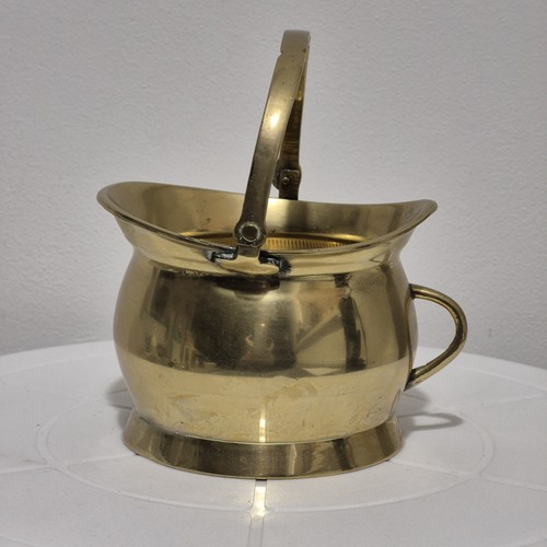 Vintage small brass coal - brass,