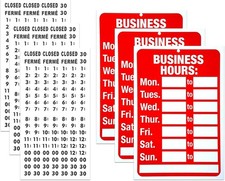3 Sets Open Closed Sign for
