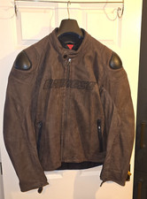 Dainese Street Rider brown leather jacket armoured in size EU58