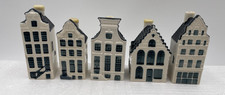 KLM Bols Blue Delft Miniature Amsterdam Houses (5).  C6