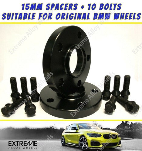 Black wheel spacers 15mm - black,
