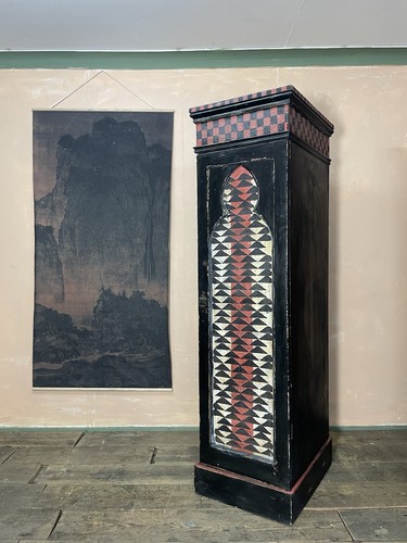 Vintage painted pine folk art - painted,