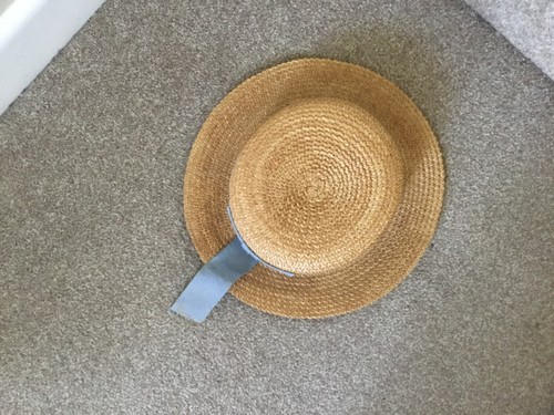 Vintage straw boater - straw, a