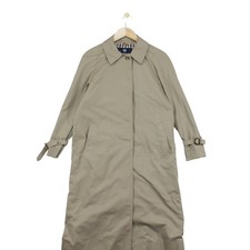 Vintage Aquascutum Trench Coat Womens Size 8 Beige Regular Fit Home Check