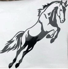 Jumping Horse Vinyl Sticker – Equestrian Horsebox, Trailer & Van Decal