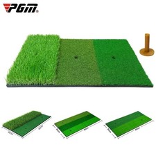 Golf Hitting Practice Mat 3-in-1 Turf Grass Driving Range Swing Training Aid.