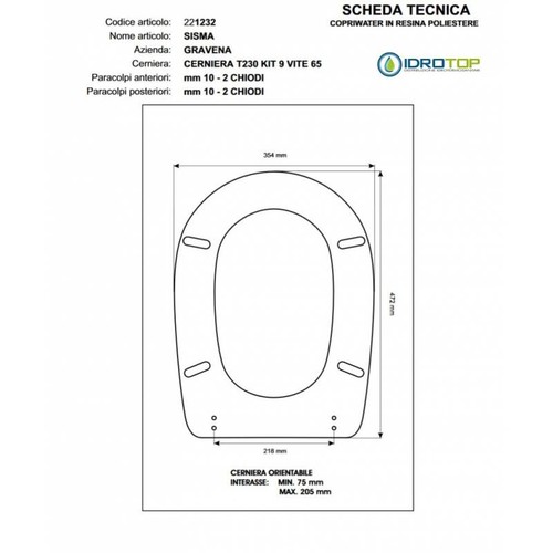 Sisma gravena champagne toilet - gravena,