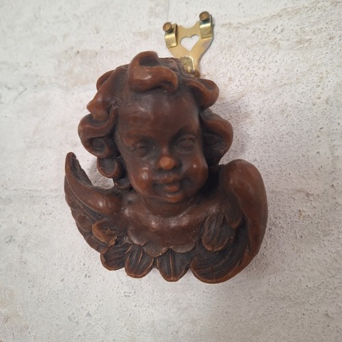 Brown wax cupid cherub - cupid,