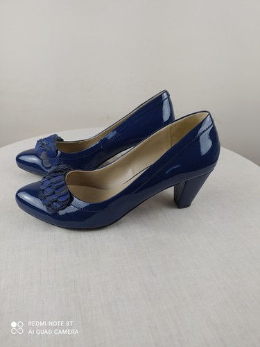 Clarks navy patent - navy, shoes