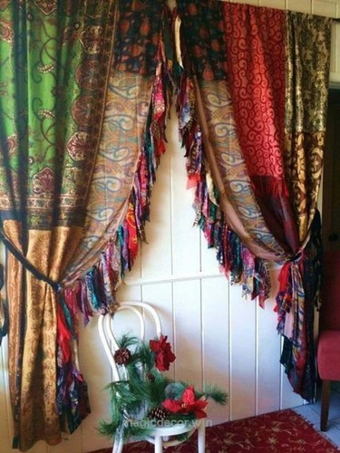 Pcs indian sari patchwork - indian,