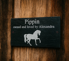 Personalised Engraved Horse Name Plate Stable Door Plaque Custom Made Sign