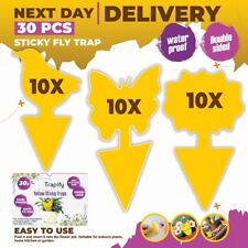 30 Pcs Yellow Fly Sticky Insect Catcher Plants Paper Aphids Glue Bug Trap Killer