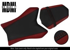 FITS YAMAHA FZ1 FAZER 06-12 CUSTOM GRIP VINYL SEAT COVER SET BLACK & DARK RED