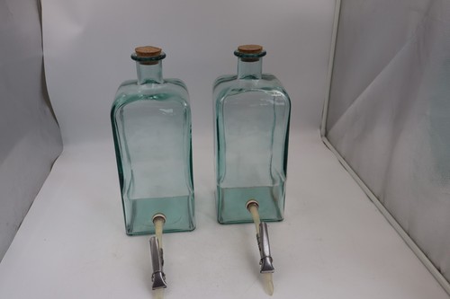 Pair litre vintage glass - pair,